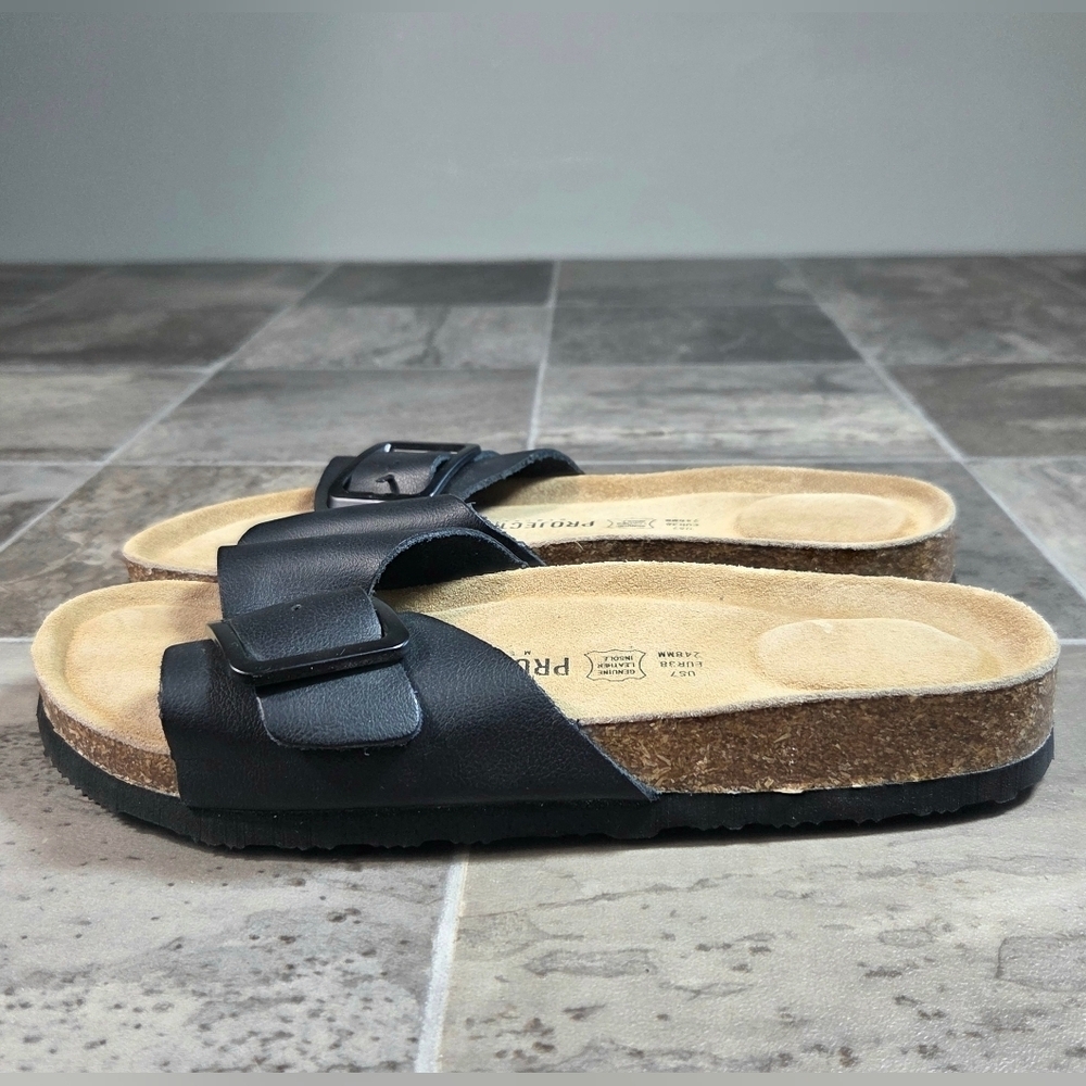 PROJECT CLOUD IBIZA BIG BUCKLE LEATHER SANDALS. - Picture 5 of 11